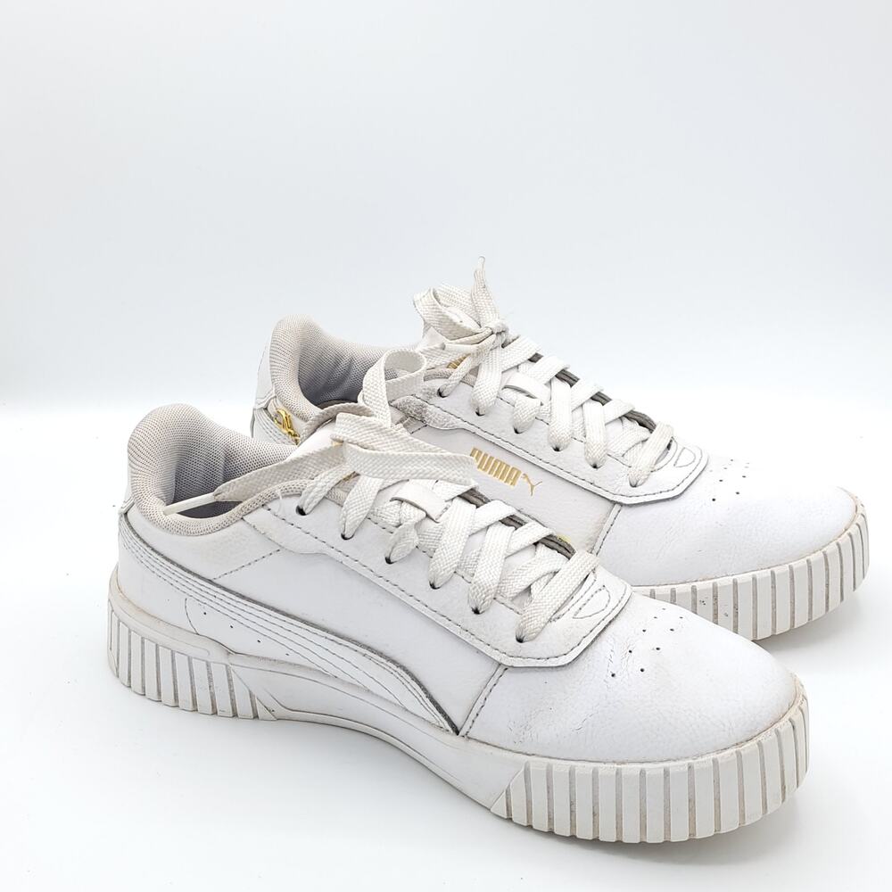 Puma carina 391732-01 white gold womens size 7.5 - Picture 3 of 10